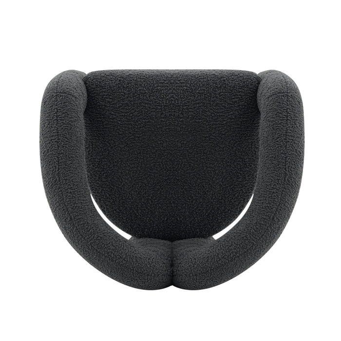 Manhattan Comfort Modern Darian Chenille Accent Chair - Black
