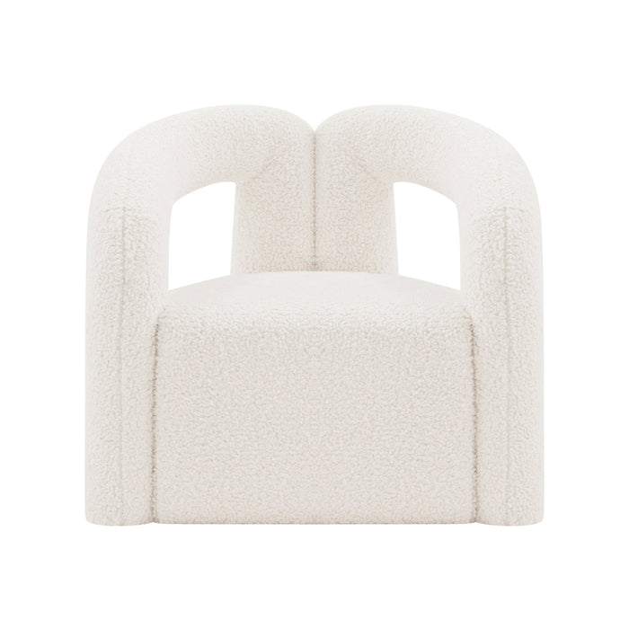 Manhattan Comfort Modern Darian Chenille Accent Chair - Cream