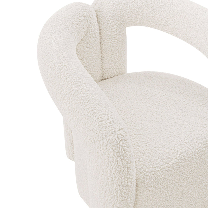 Manhattan Comfort Modern Darian Chenille Accent Chair - Cream