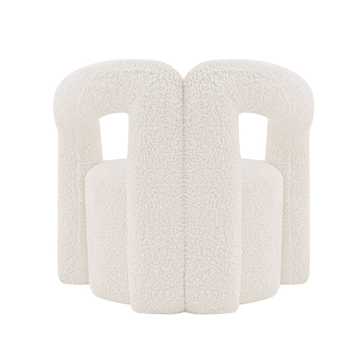 Manhattan Comfort Modern Darian Chenille Accent Chair - Cream