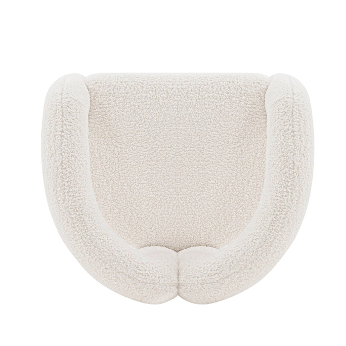 Manhattan Comfort Modern Darian Chenille Accent Chair - Cream