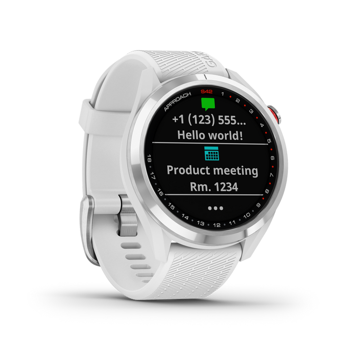 Garmin Approach® S42 Gps Golf Smartwatch - Fitness Tracker W/ Multi-gnss Support - Polished Silver
