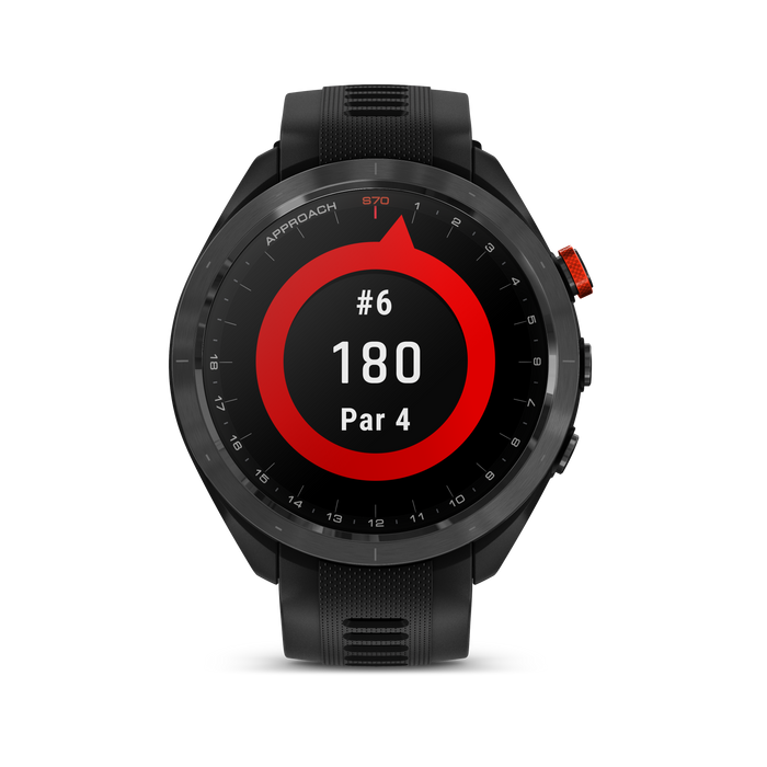 Garmin Approach® S70 Golf Gps Smartwatch - Sport And Health Tracker With Black Silicone Band