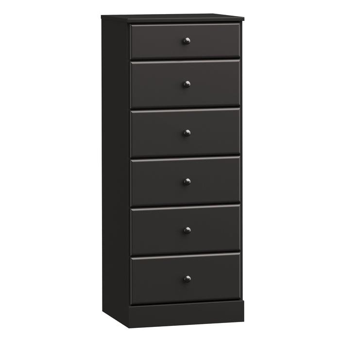 Astrid 6-Drawer Tall Chest - Black