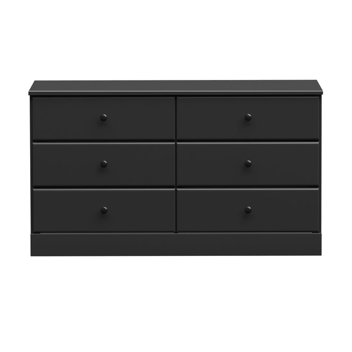 Astrid 6-Drawer Dresser - Black