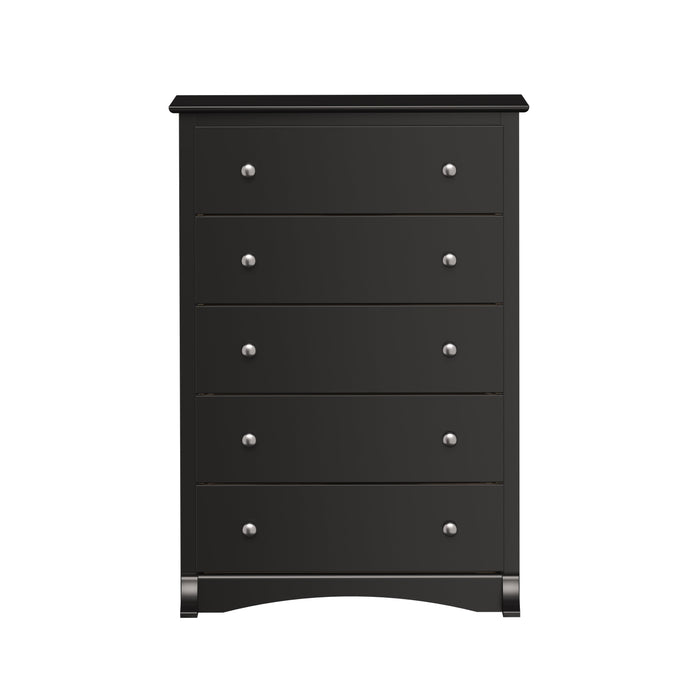 Jade 5-Drawer Chest - Black