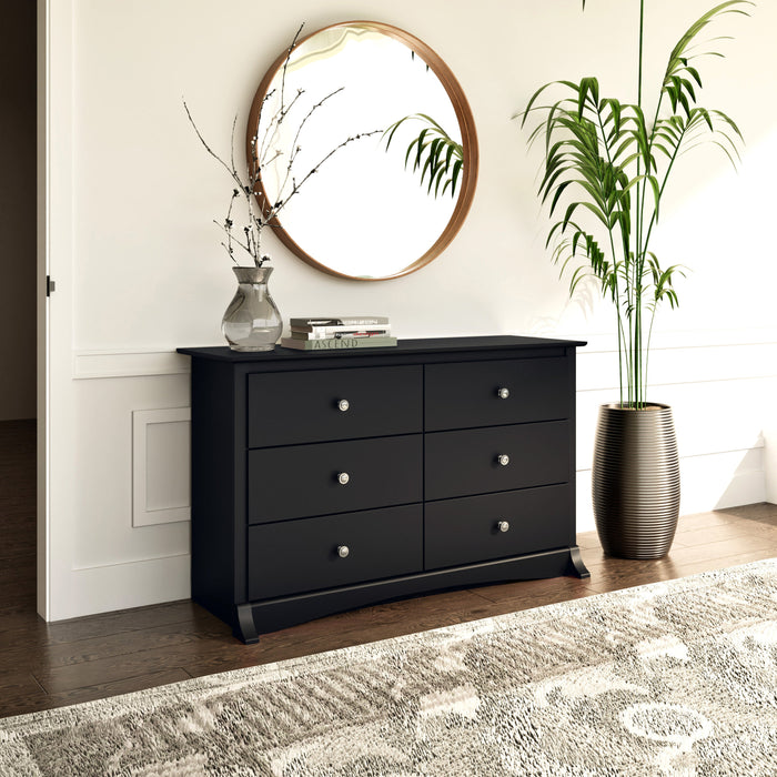 Jade Kids 6-Drawer Dresser - Black