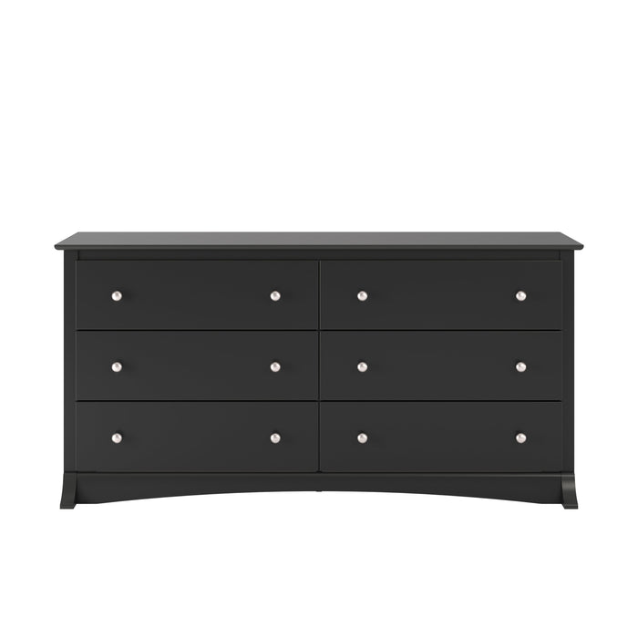 Jade 6-Drawer Dresser - Black