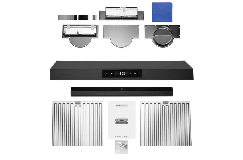Hauslane 30\" Under Cabinet Matte Black Range Hood - UC-PS18BLK-30