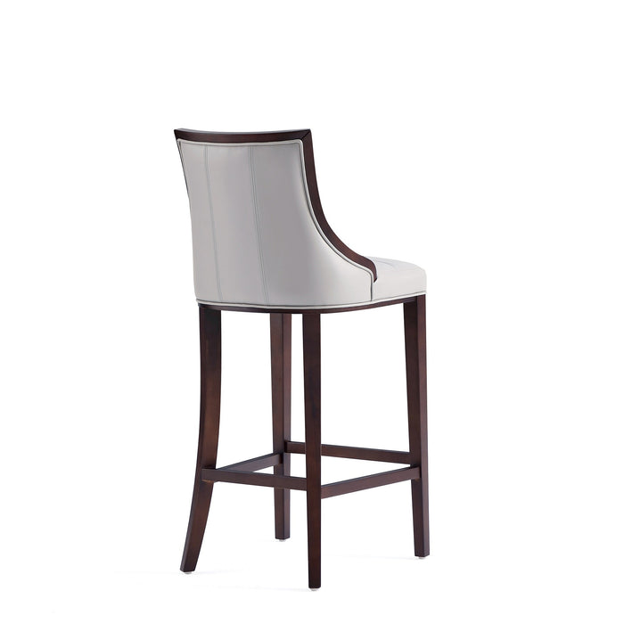 Manhattan Comfort Fifth Avenue Faux Leather Barstool - Light Grey