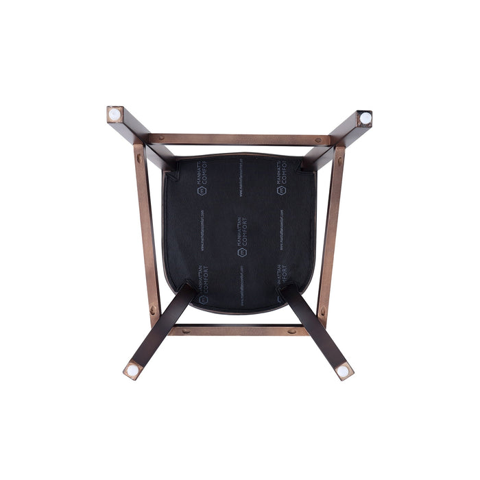 Manhattan Comfort Fifth Avenue Faux Leather Barstool - Light Grey
