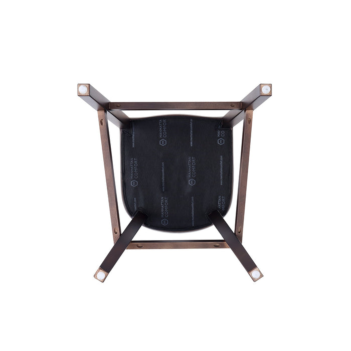 Manhattan Comfort Fifth Avenue Faux Leather Barstool - Pebble Grey