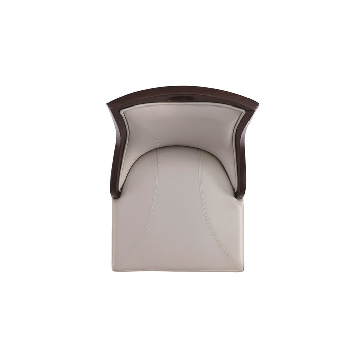 Manhattan Comfort Emperor Faux Leather Barstool - Light Grey