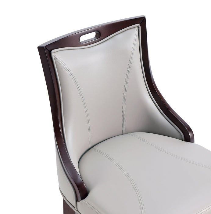 Manhattan Comfort Emperor Faux Leather Barstool - Light Grey