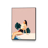 \"Sunday\" Canvas Framed Black 30x40 Wall Art