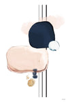 \"Abstract Study Blush And Navy Blue\" Giant Art 84x54 Wall Art