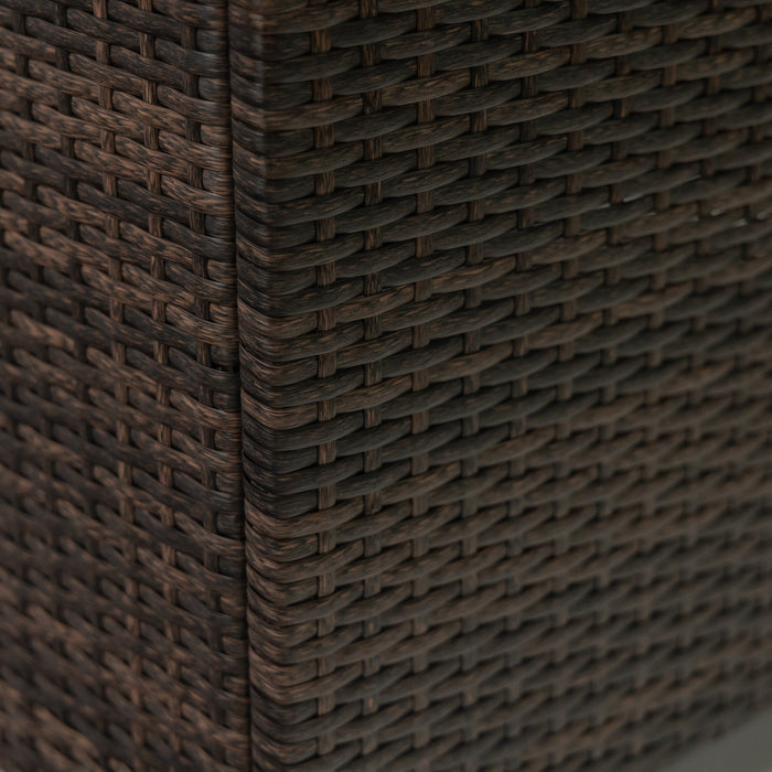 Deko Living Wicker Gas Outdoor Firepit Table 