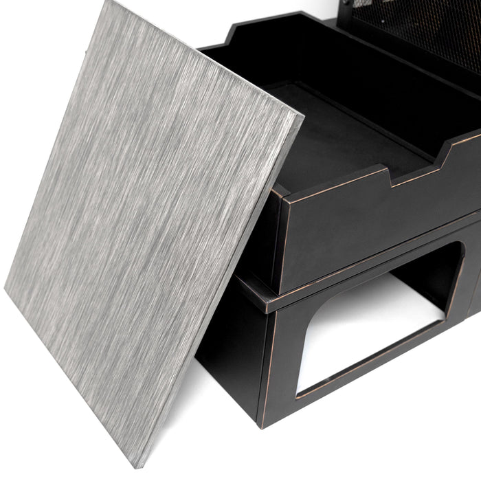 Deko  Living 80\" Metal Wood Burner Fireplace 