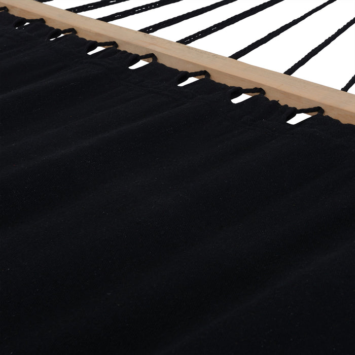 Deko Living Outdoor Cedar Wood Hammock - Black
