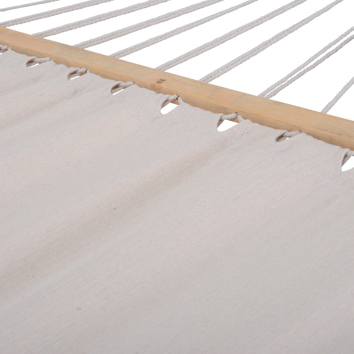 Deko Living Outdoor Cedar Wood Hammock - White