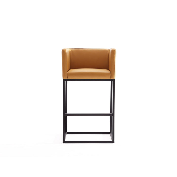 Manhattan Comfort Embassy 34\" Metal Counter Height Barstool - Clay