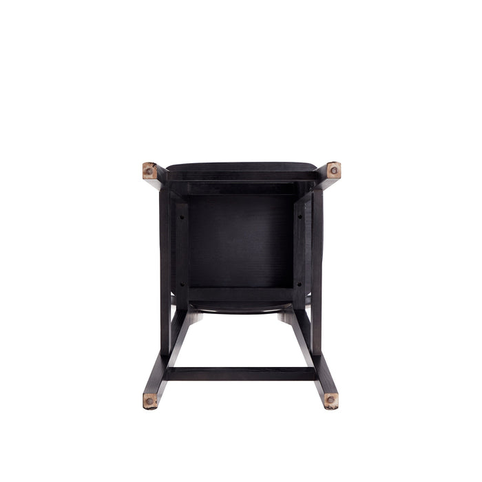 Manhattan Comfort Versailles Counter Height Barstool - Black & Natural Cane