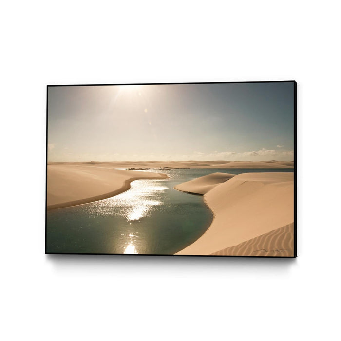 \"Soft Sunset\" Canvas Framed Black 36x24 Wall Art