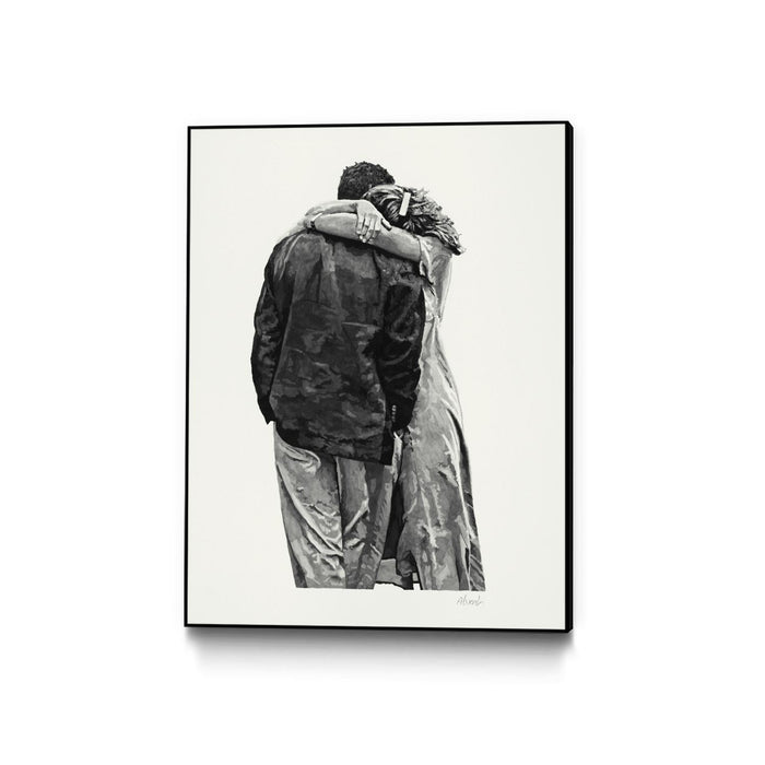 \"Peter & Rebecca\" Canvas Framed Black 18x24 Wall Art