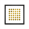 \"Golden Spots White\" Matted and Framed Black 30x30 Wall Art