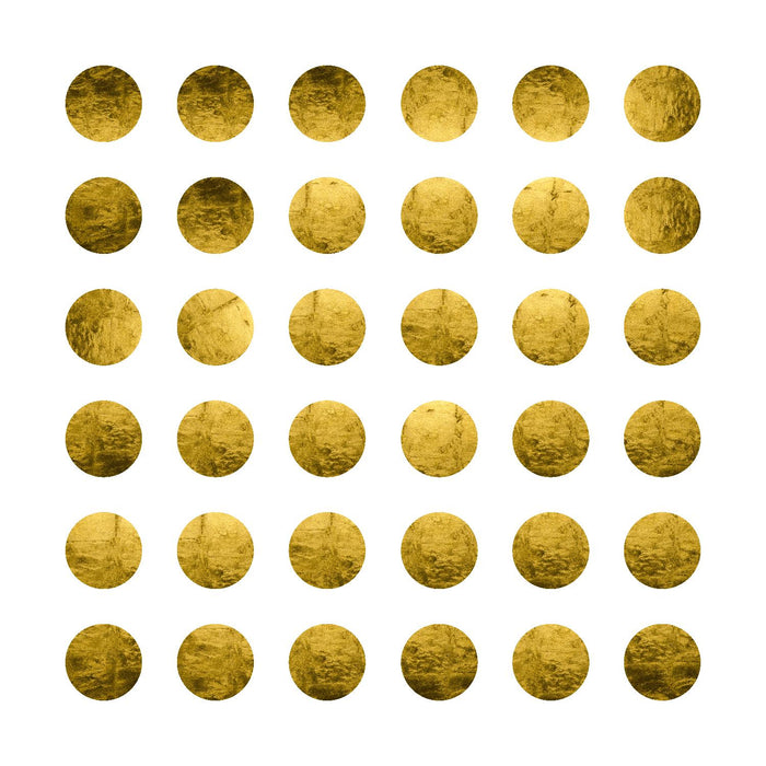 \"Golden Spots White\" Giant Art 54x54 Wall Art