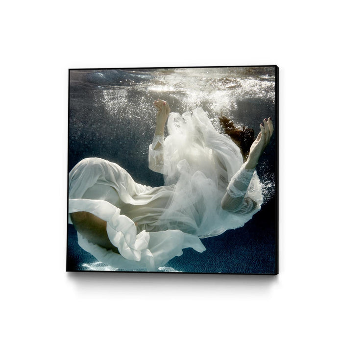 \"Float 3\" Canvas Framed Black 20x20 Wall Art