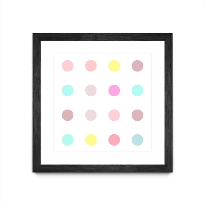 \"Pink Iv\" Matted and Framed Black 30x30 Wall Art