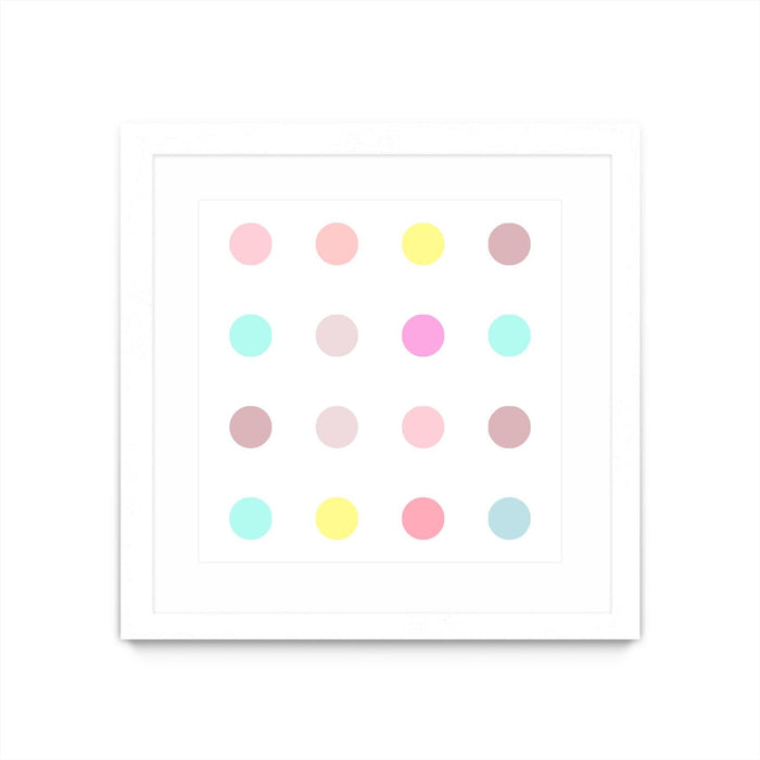 \"Pink Iv\" Matted and Framed White 30x30 Wall Art