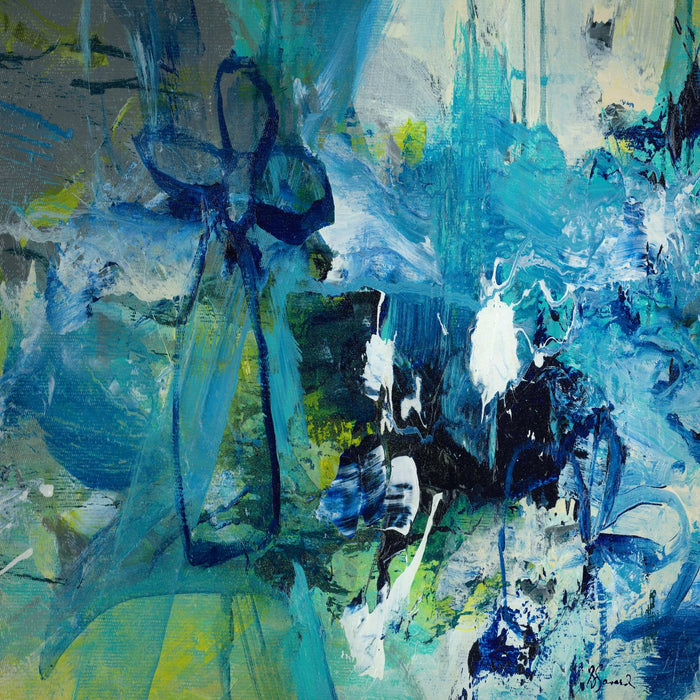 \"Abstract Flower\" Giant Art 54x54 Wall Art