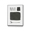 \"Square Mind\" Canvas Framed Black 24x32 Wall Art