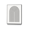 \"Modern Rainbow\" Canvas Framed Black 24x32 Wall Art