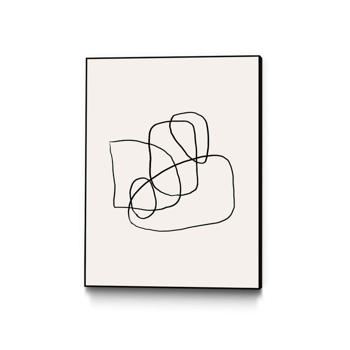 \"Simple Lines\" Canvas Framed Black 18x24 Wall Art