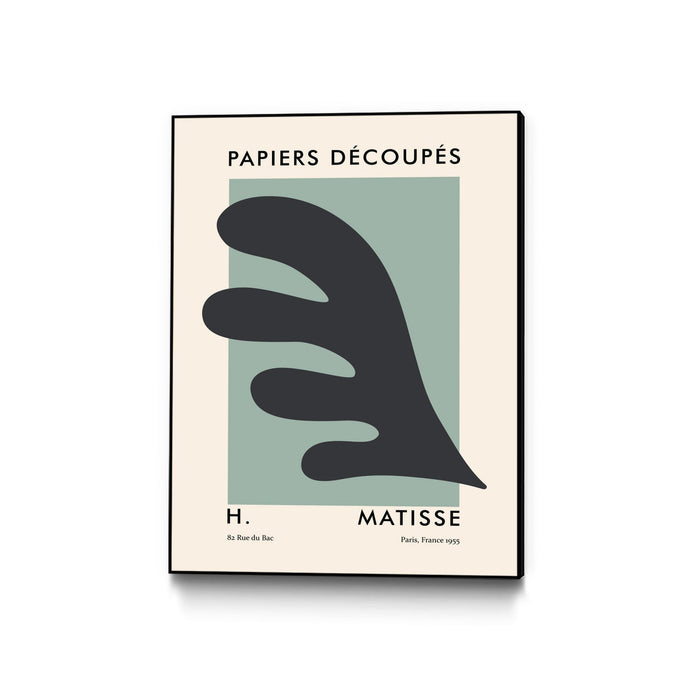 \"Papiers Découpés Vi\" Canvas Framed Black 24x32 Wall Art