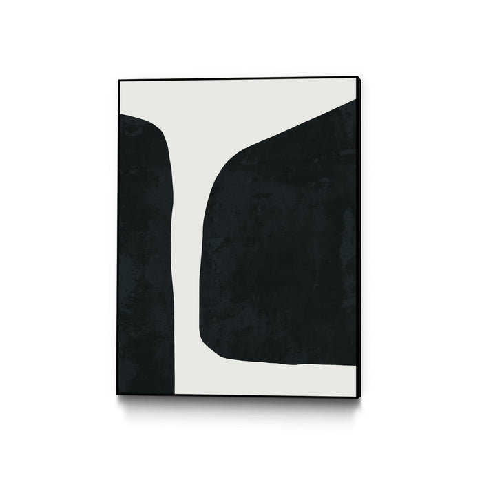 \"Black Abstract \" Canvas Framed Black 24x32 Wall Art