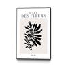 \"L'art Des Fleurs\" Canvas Framed Black 24x36 Wall Art
