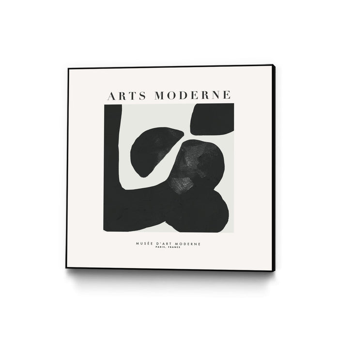 \"Art Moderne\" Canvas Framed Black 20x20 Wall Art