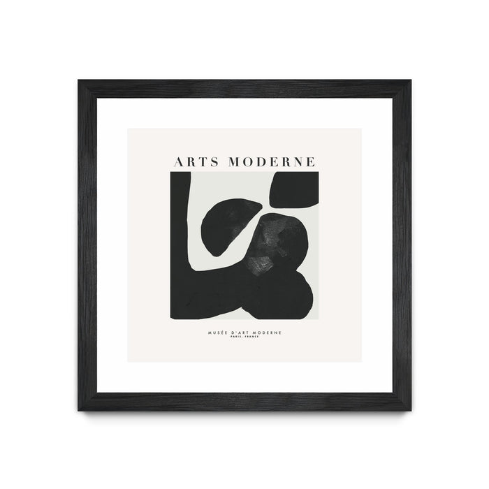 \"Art Moderne\" Matted and Framed Black 30x30 Wall Art