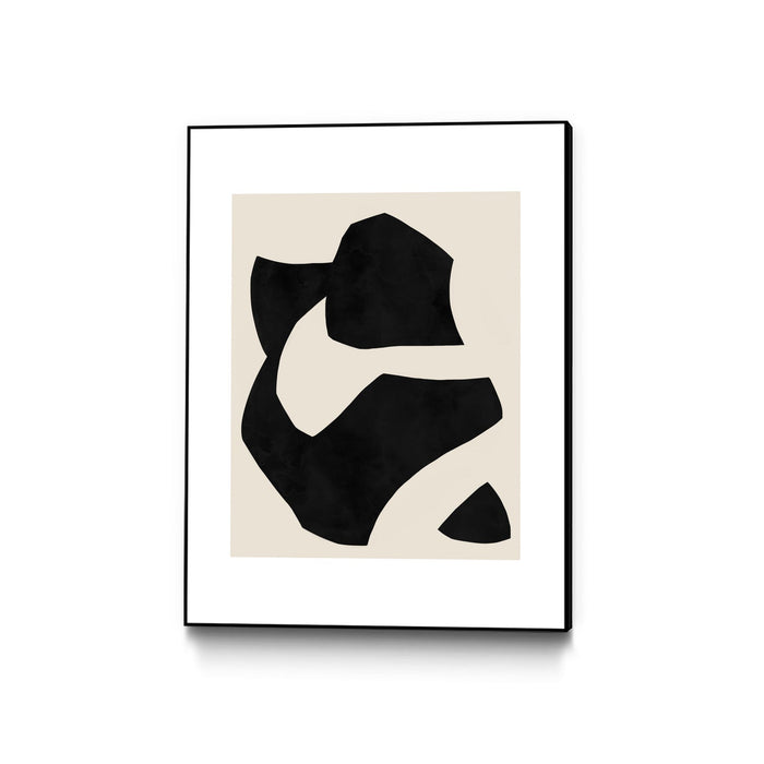 \"Untilted\" Canvas Framed Black 30x40 Wall Art