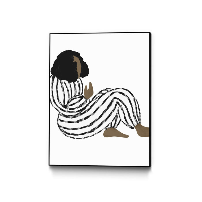 \"Form Vi\" Canvas Framed Black 30x40 Wall Art