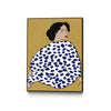 \"Happy Girl\" Canvas Framed Black 18x24 Wall Art