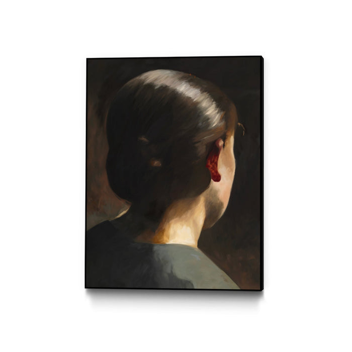 \"Ines\" Canvas Framed Black 30x40 Wall Art