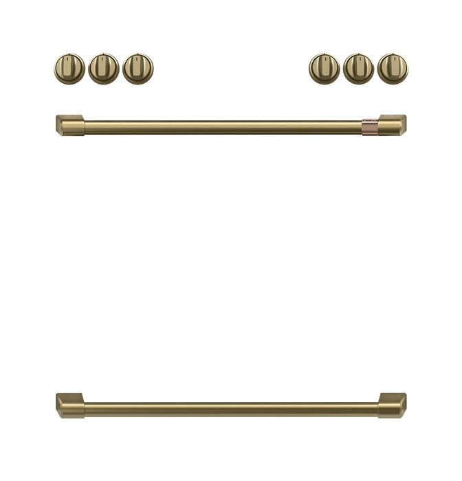 Café Brushed Brass Handle and Knob Kit for Range - CXFCHHKPMCG