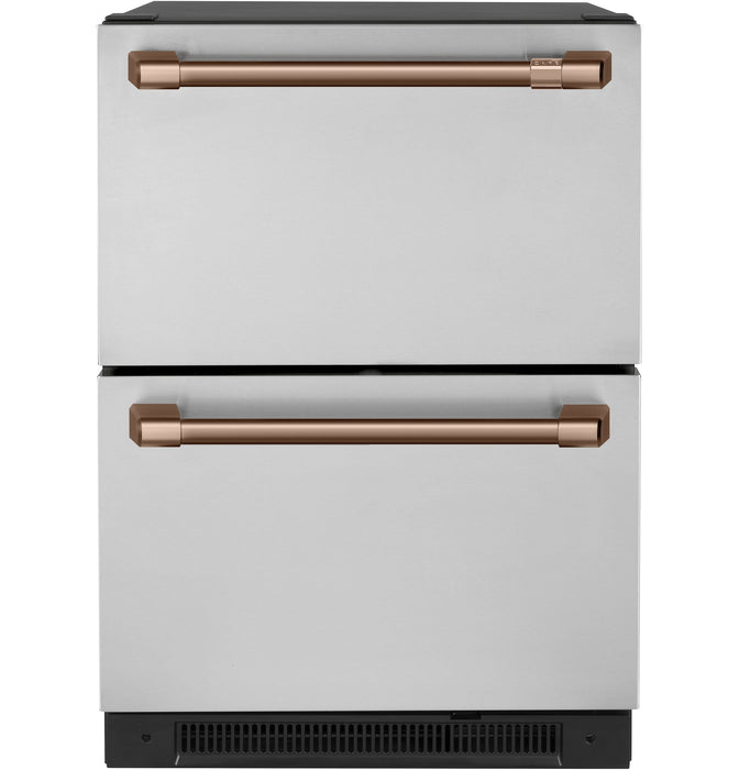 Café Dual-Drawer Refrigerator Brushed Copper Handle Set - CXMA3H3PNCU
