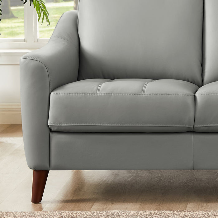 Hydeline Ersa Leather Sofa - Grey