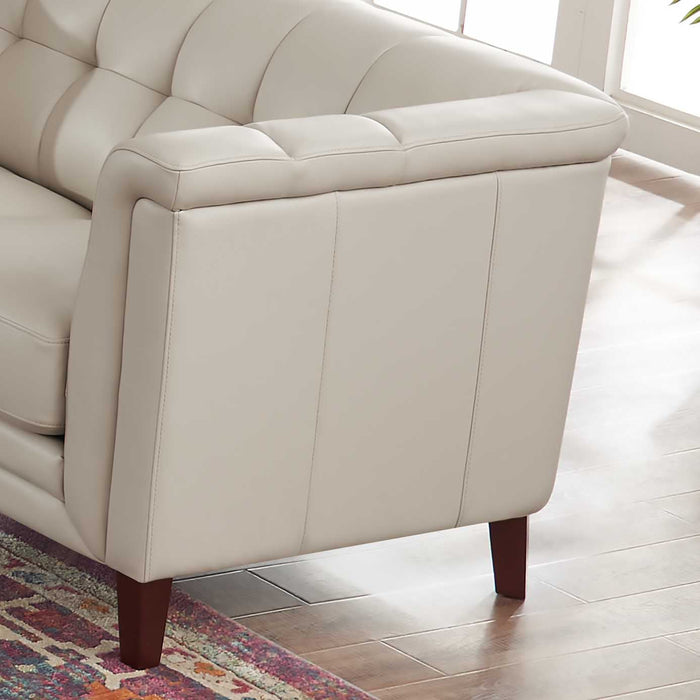 Hydeline Bodie Leather Sofa - Vanilla